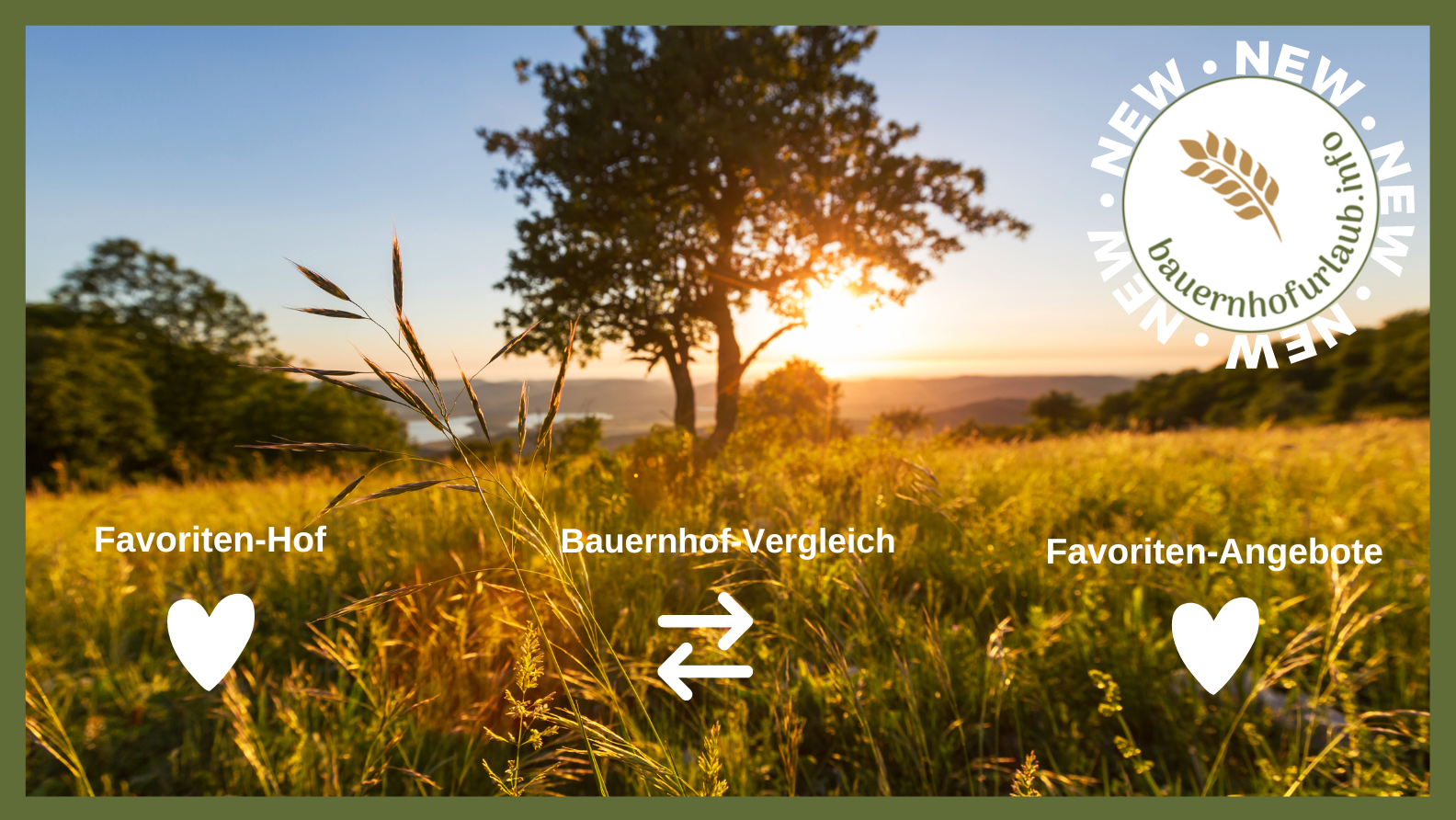NEU: Vergleichs- und Favoritenliste erstellen - bauernhofurlaub.info