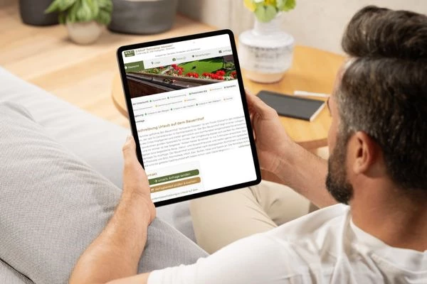 Online Buchen Button f&uuml;r Bauernh&ouml;fe