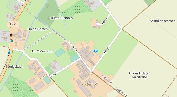 Urlaub auf dem Bauernhof auf Satellitenbild