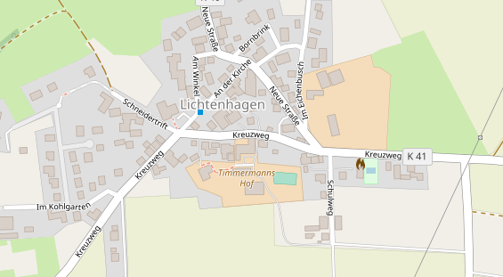 Urlaub auf dem Bauernhof auf Satellitenbild