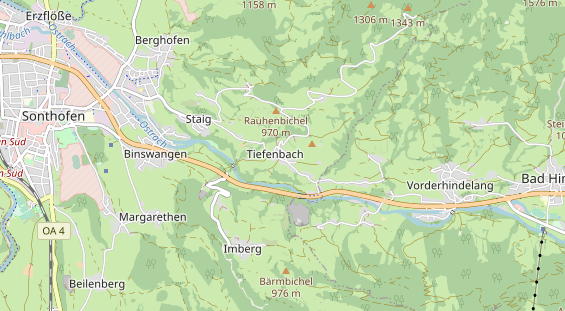 Accommodation on map