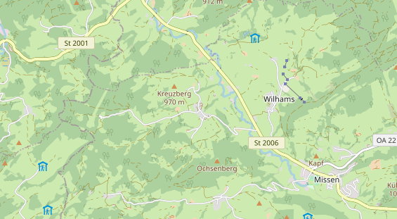 Farm holidays on map