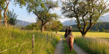 Urlaub auf dem Bauernhof - Art der Landwirtschaft: Forstwirtschaft - Sabuatach (Ebenthal in Kärnten) - Ausritt mit unseren Islandpferden - Ferienwohnungen Starmuz