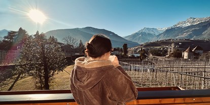vacanza in fattoria - Art der Unterkunft: Ferienwohnung - Trentino-Alto Adige - Panoramablick nach Meran - Neuhäuslhof