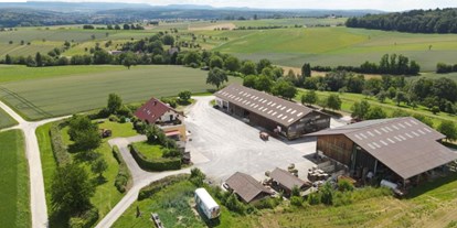 Urlaub auf dem Bauernhof - Tagesausflug möglich - Schweigen-Rechtenbach - Unser Hof von oben - Eichhälderhof