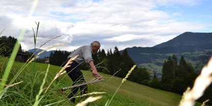 vacation on the farm - Jahreszeit: Frühlings-Urlaub - Berg (Leogang) - Handmähen  - Schloif Troadkastn