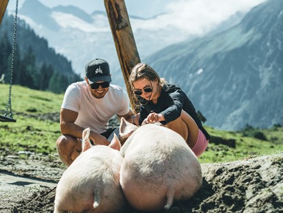 Urlaub auf dem Bauernhof - Tiere am Hof: Schweine - Österreich - Enzianhütte