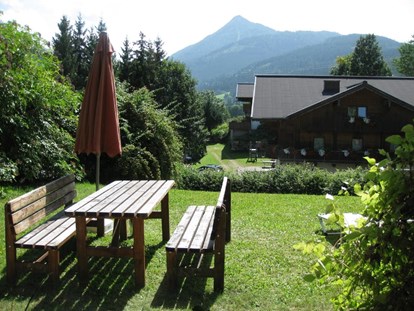 Urlaub auf dem Bauernhof - Schwimmmöglichkeit: Badesee - Hintersee (Hintersee) - Ausblick vom Ferienhaus - Ferienhaus Kuchelberg