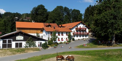 Urlaub auf dem Bauernhof - Umgebung: Urlaub in den Wäldern - Bayerischer Wald - Hofbild - Kinderparadies BIO-Erlebnisbauernhof