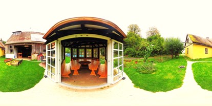 Urlaub auf dem Bauernhof - Mithilfe beim: Aussäen - Franken - Garten Ferienhof Hohe
360° Aufnahmen - virtueller Rundgang - Ferienhof Hohe