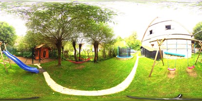 Urlaub auf dem Bauernhof - Garten Ferienhof Hohe
360° Aufnahmen - virtueller Rundgang - Ferienhof Hohe