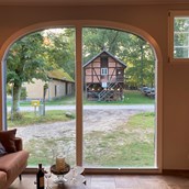Ferien Bauernhof - Blick aus dem Appartement "Im Gutshaus" - Gut Rehrhof