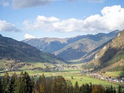 Urlaub auf dem Bauernhof - ideal für: Mitarbeit - Mayrhofen (Saalfelden am Steinernen Meer) - Ausblick vom Hof ins Tal - Biohof Maurachgut