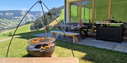 Urlaub auf dem Bauernhof - Unsere Grillstelle - Ferienwohnungen Perfeldhof