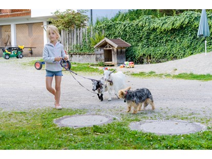 Urlaub auf dem Bauernhof - Fahrzeuge: Güllefass - Hauserdorf - Spaziergang mit den Miniziegen
 - Bio-Familienbauernhof Göttfriedbauer