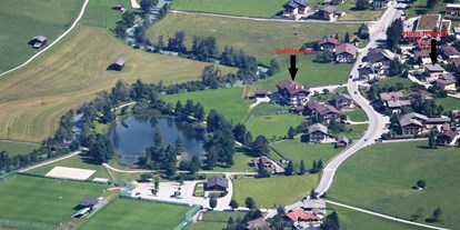 vacation on the farm - Schwimmmöglichkeit: Badesee - Tyrol - Luftaufnahme - Jedelerhof