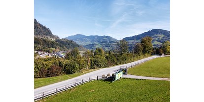 vacanza in fattoria - Fahrzeuge: Bagger - Hintersee (Hintersee) - Aussicht in Richtung St. Johann im Pongau - Bauernhof Sonnenhuab 