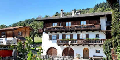 nyaralás a farmon - Terrasse oder Balkon am Zimmer - Mühlwald (Trentino-Südtirol) - Stieberhof - Ferienwohnung mit Bergblick