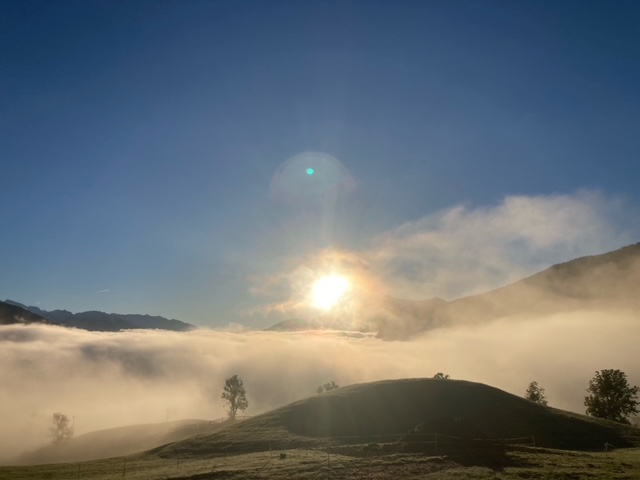 Ferien Bauernhof - Sonnenaufgang im Herbst - Schneiderhof