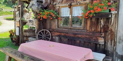 Urlaub auf dem Bauernhof - Fahrzeuge: Heuwender - Italien - Garten - Ferienwohnungen Oberwieserhof