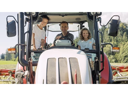 Urlaub auf dem Bauernhof - Mithilfe beim: Tiere füttern - Bsuch - Traktorfahren - Feriengut Unterhochstätt