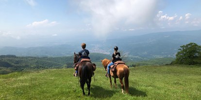 vacation on the farm - Tiere am Hof: Hunde - Aussicht bei einem unserer Wanderritte - Agriturismo Casa Bivignano - Toskana