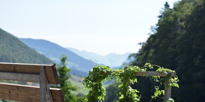Urlaub auf dem Bauernhof - Frühstück - Schweiz - Tolle Aussicht ins Thal - Berghof Montpelon