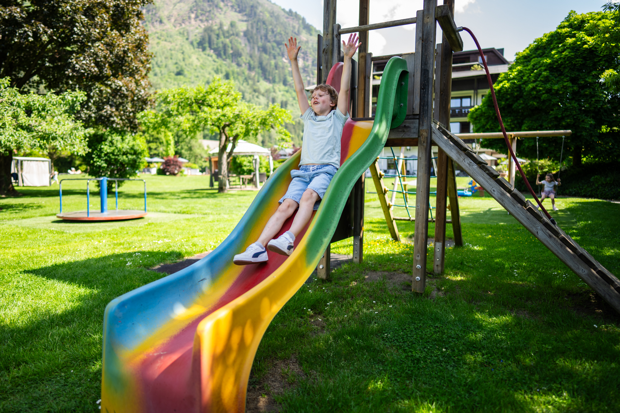 Ferien Bauernhof: Spielplatz im Familiengut Burgstaller - Familiengut Burgstaller