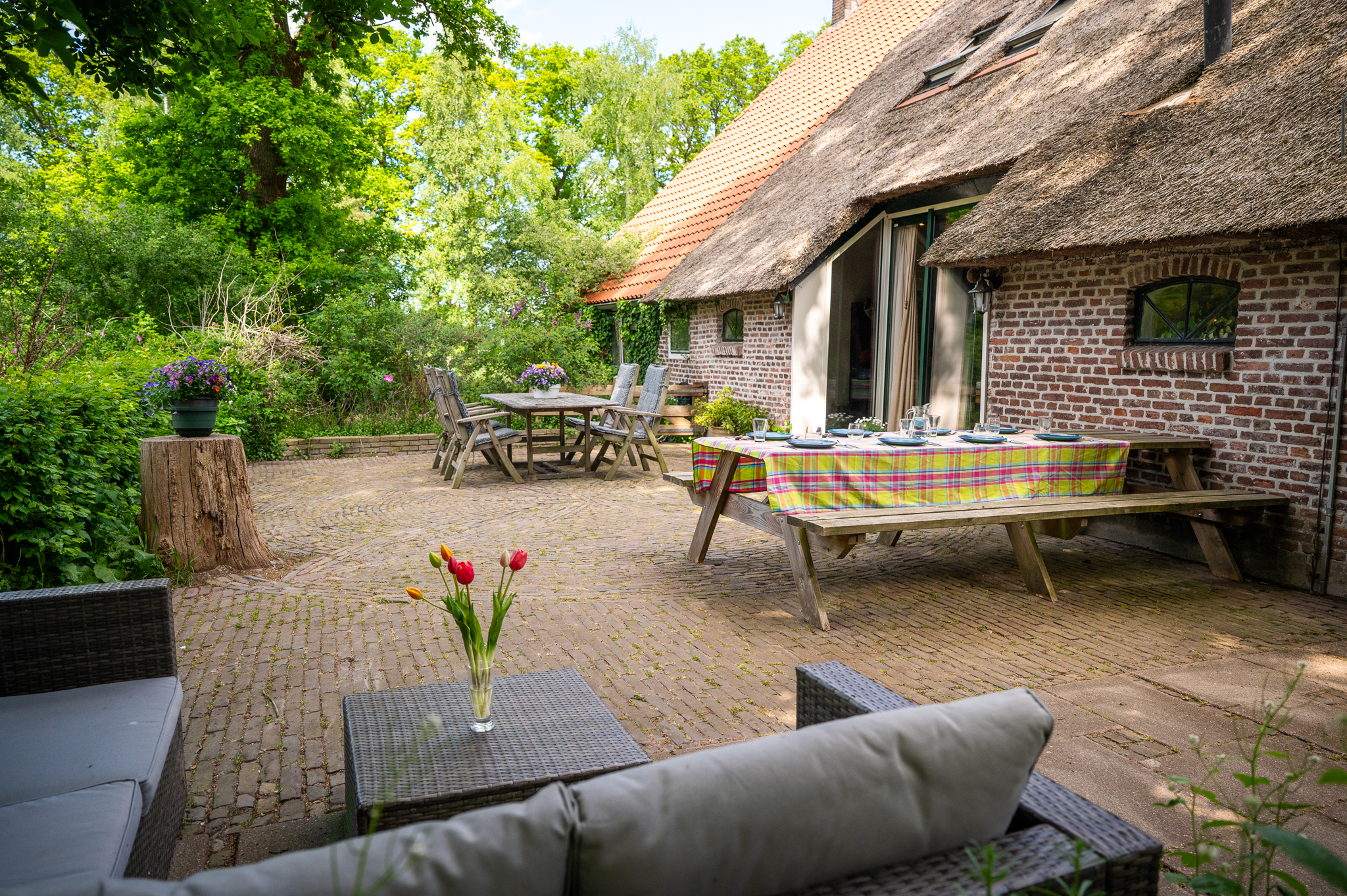 vacances à la ferme - Wellness: Whirpool - Terras  - Hoeve Heide & Wold