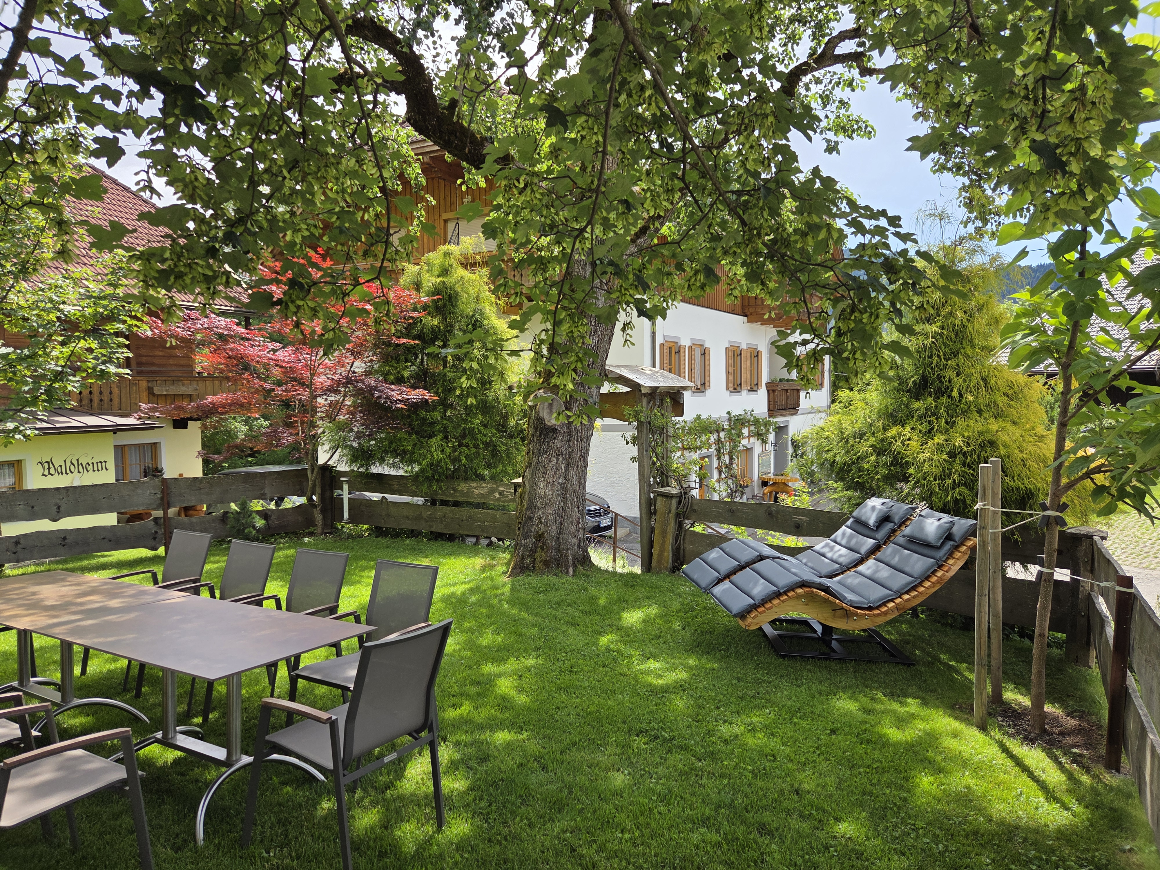 Ferien Bauernhof: Unser Sitz- und Ruhegarten - Waldpension Ranner