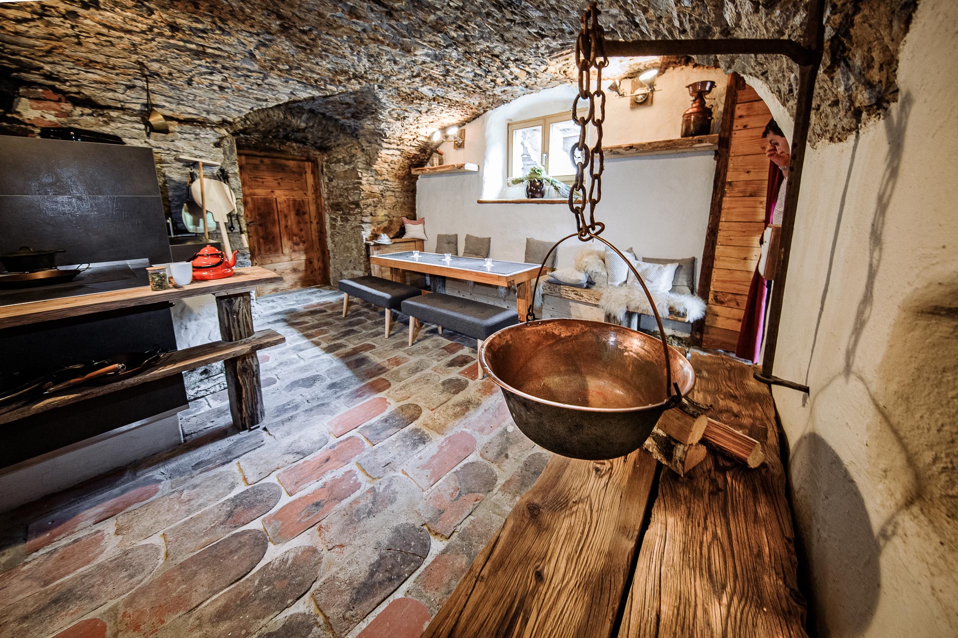 vacanza in fattoria - Frühstück - Rauchküche - Adelwöhrer Bauernhaus