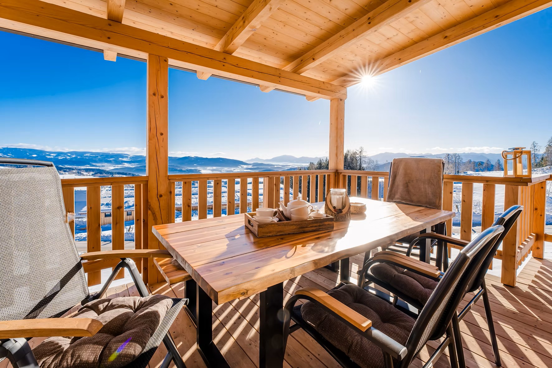Unterkunft: Panoramaterrasse mit Weitblick - Hochleben Chalets