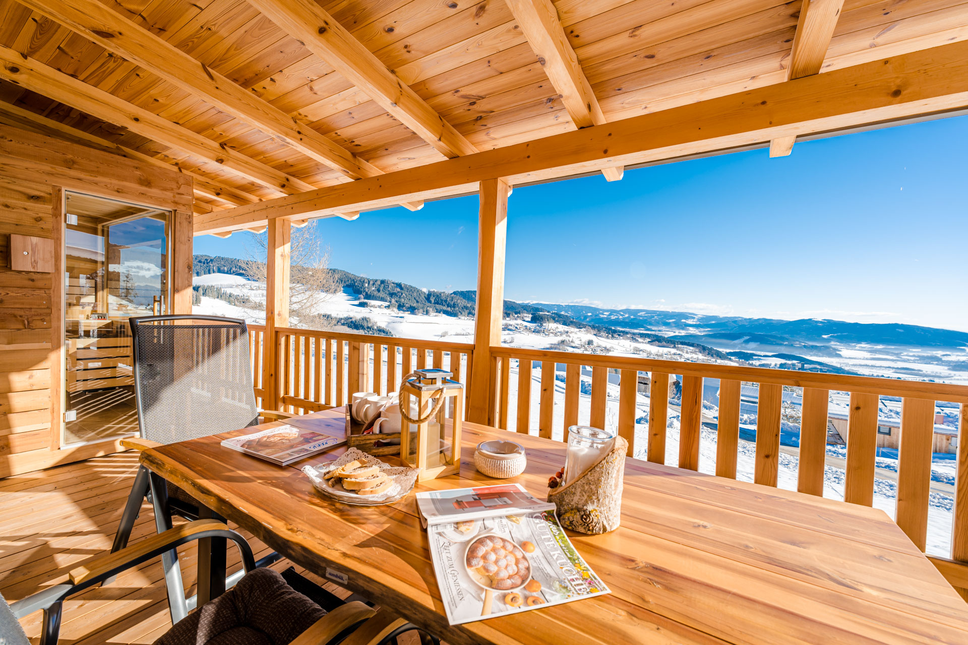 Unterkunft: Panoramaterrase - Hochleben Chalets