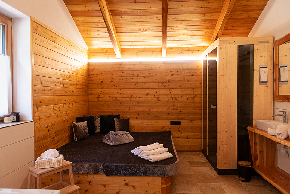 Unterkunft: Relaxbett im Wohlfühlbadezimmer - Hochleben Chalets