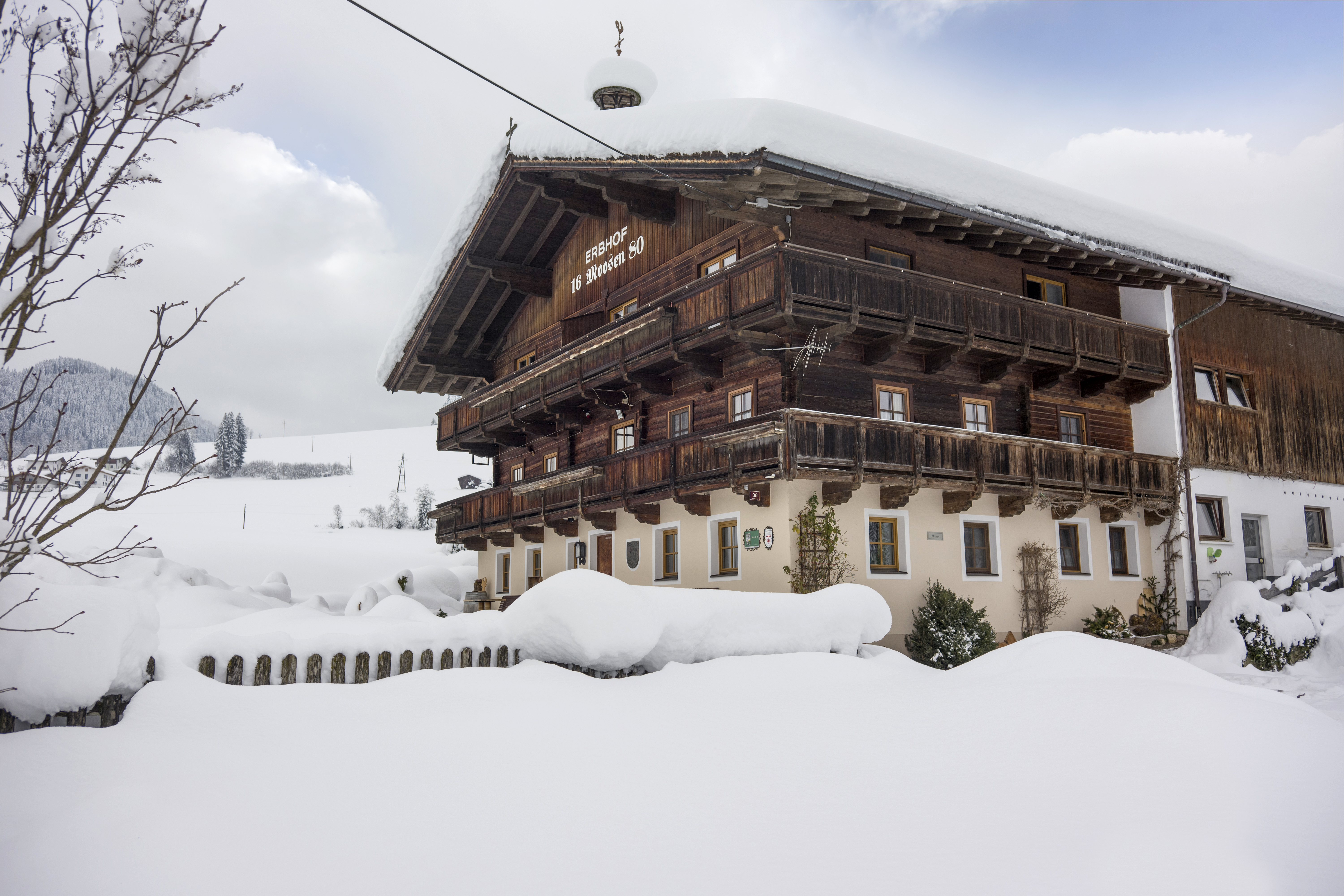 Unterkunft: Winter mit viel Schnee - FeWo "Alpenrose"