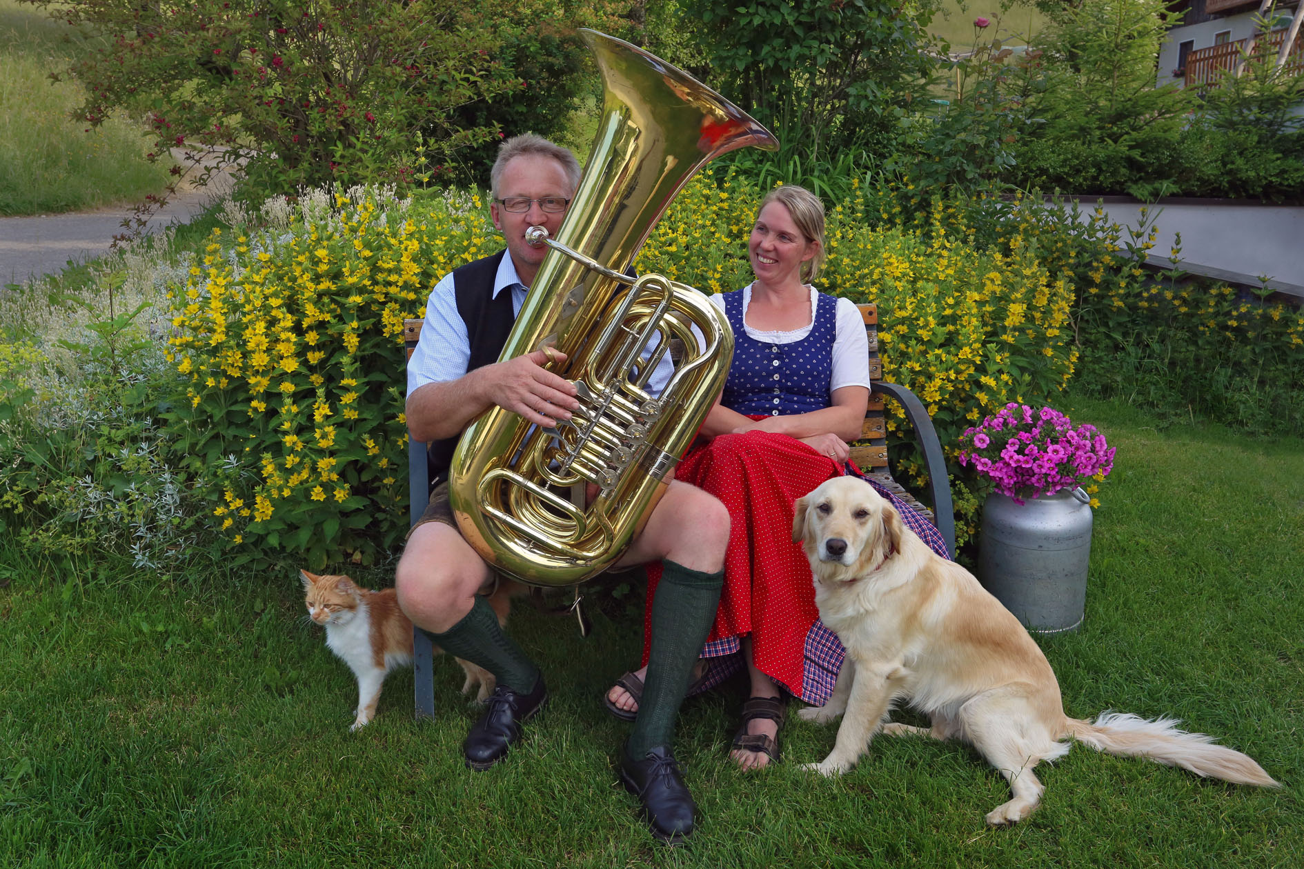 Petra und Albert Zopf/ Feichtingerhof gastheer Albert en Petra Zopf