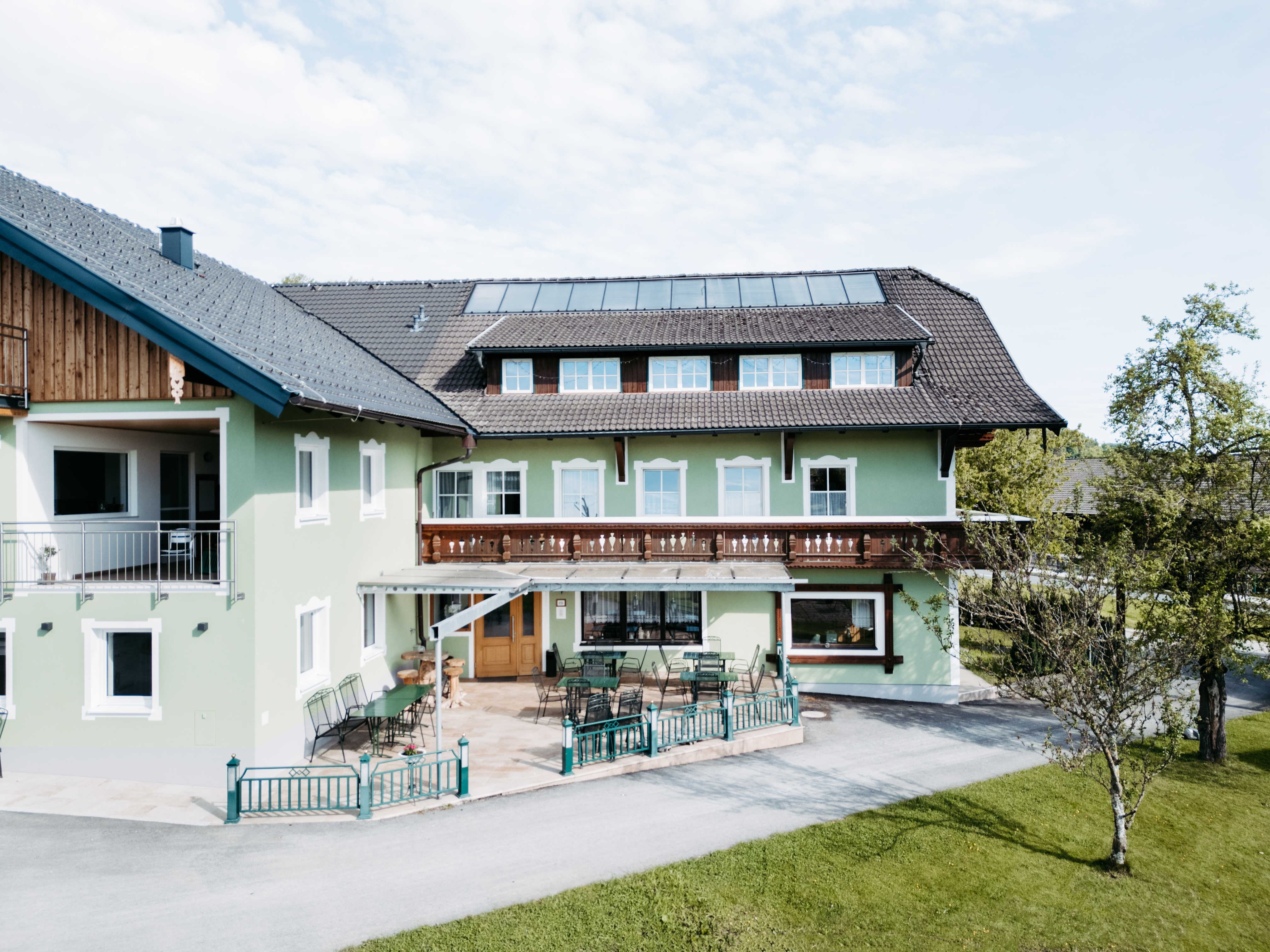 Ferien Bauernhof: Ferienpension mit Terrasse - Pension Fischerhof
