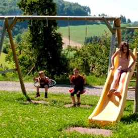 Ferien Bauernhof: Für die Kinder gibt es einen Spielplatz - Schwalbenhof