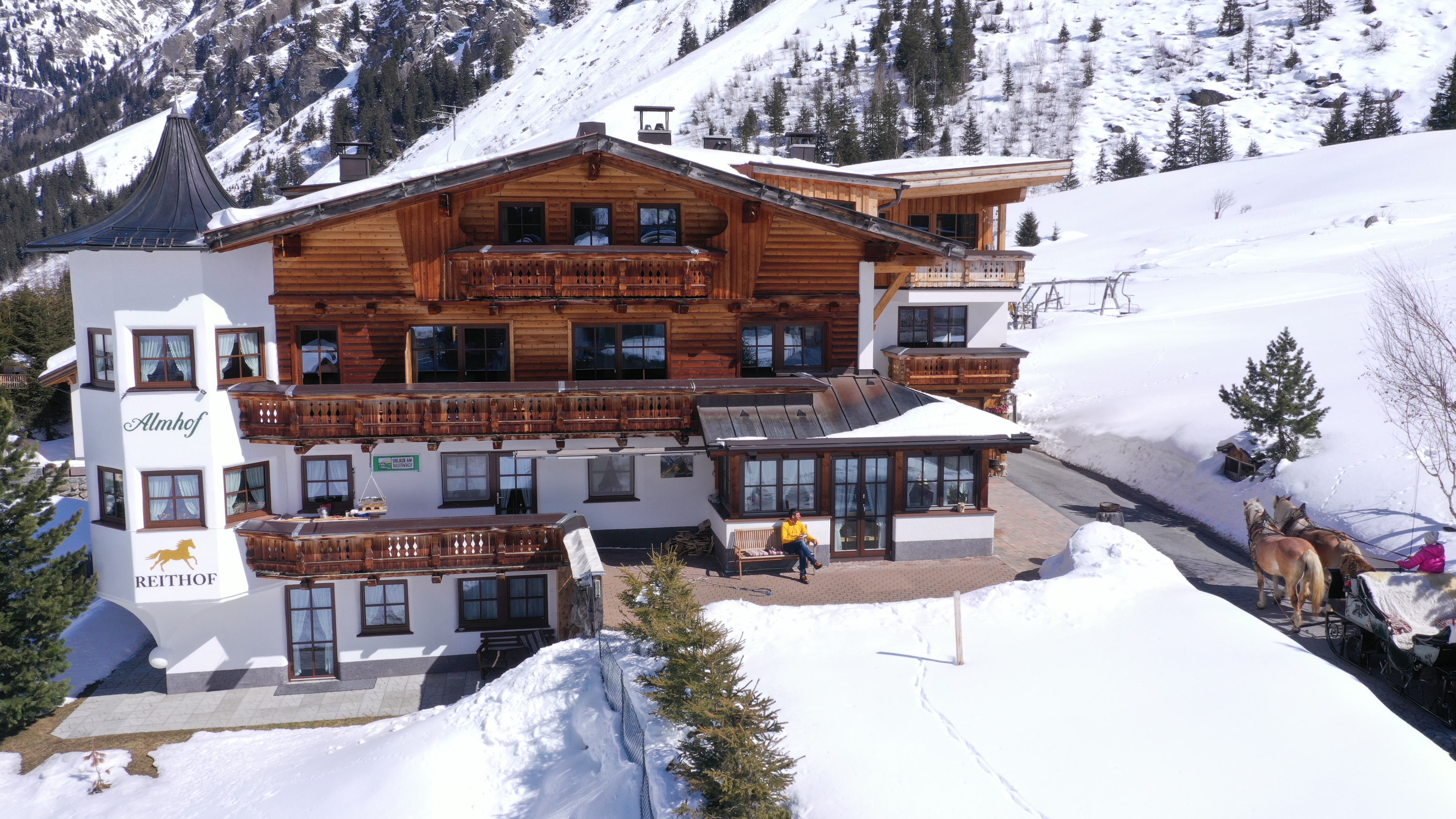 Ferien Bauernhof: Almhof - Apartpension Almhof - Reithof Pitztal - Winter