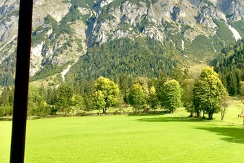 Ferien Bauernhof: Blick sus dem Fenster  - Alpen Appartements Oberlehengut