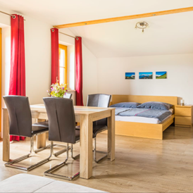 Ferien Bauernhof: Doppelzimmer mit Balkon - Alpen Appartements Oberlehengut