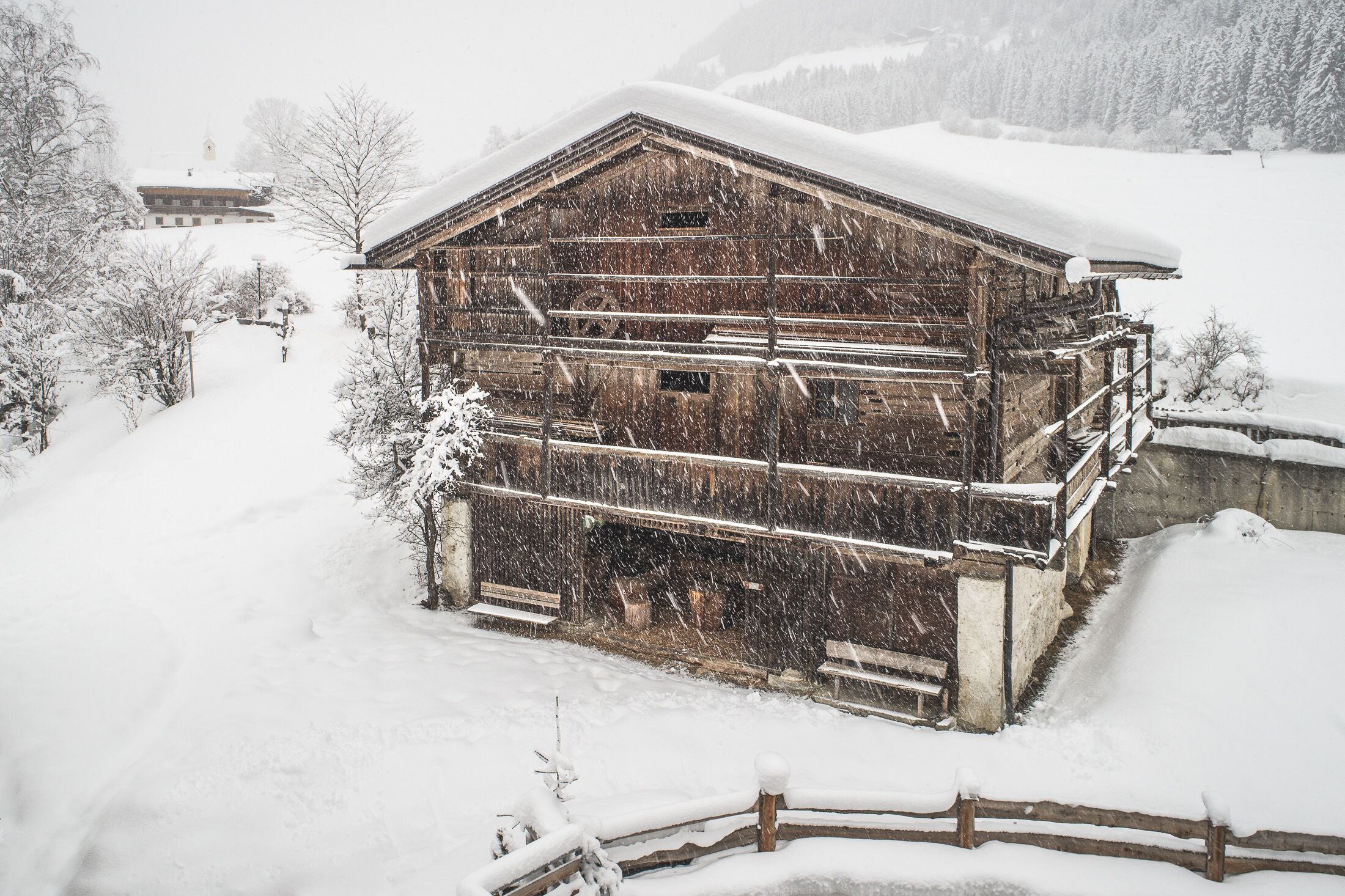 Ferien Bauernhof: Winter Untermairhof Futterhaus - Untermairhof