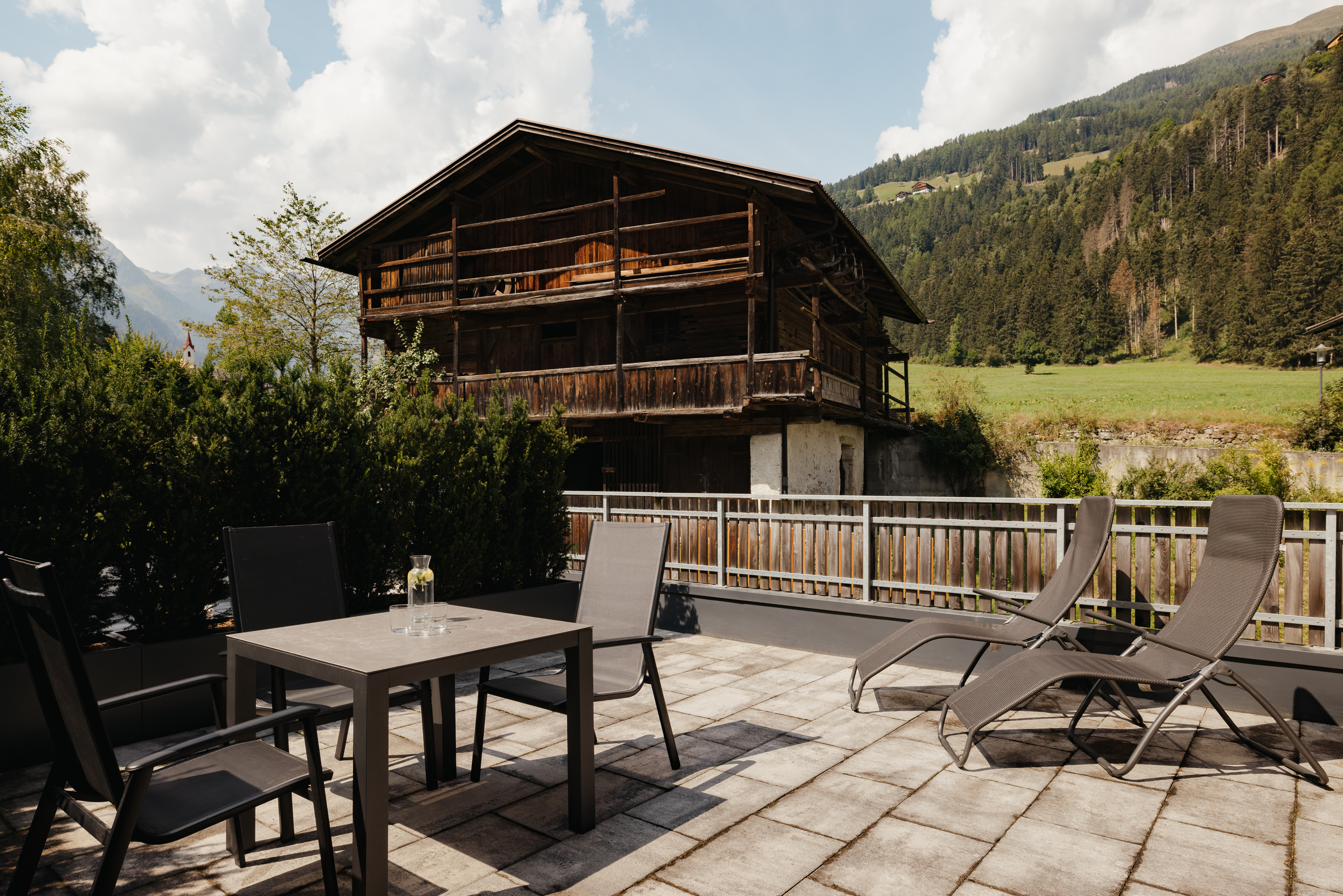 Ferien Bauernhof: Terrasse - Untermairhof Appartments Residence