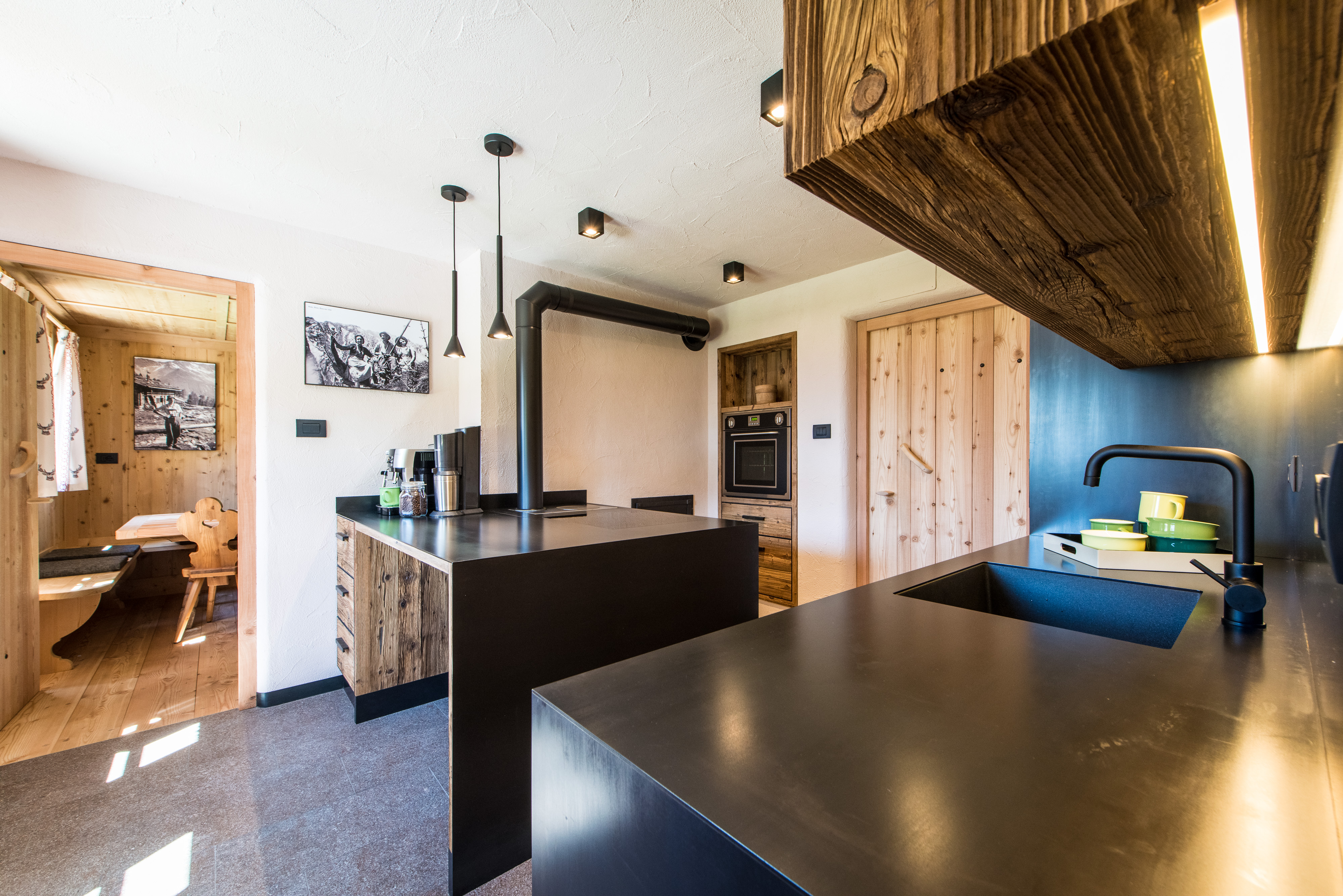 Ferien Bauernhof: Küche - Oberkofl-Alm Chalet