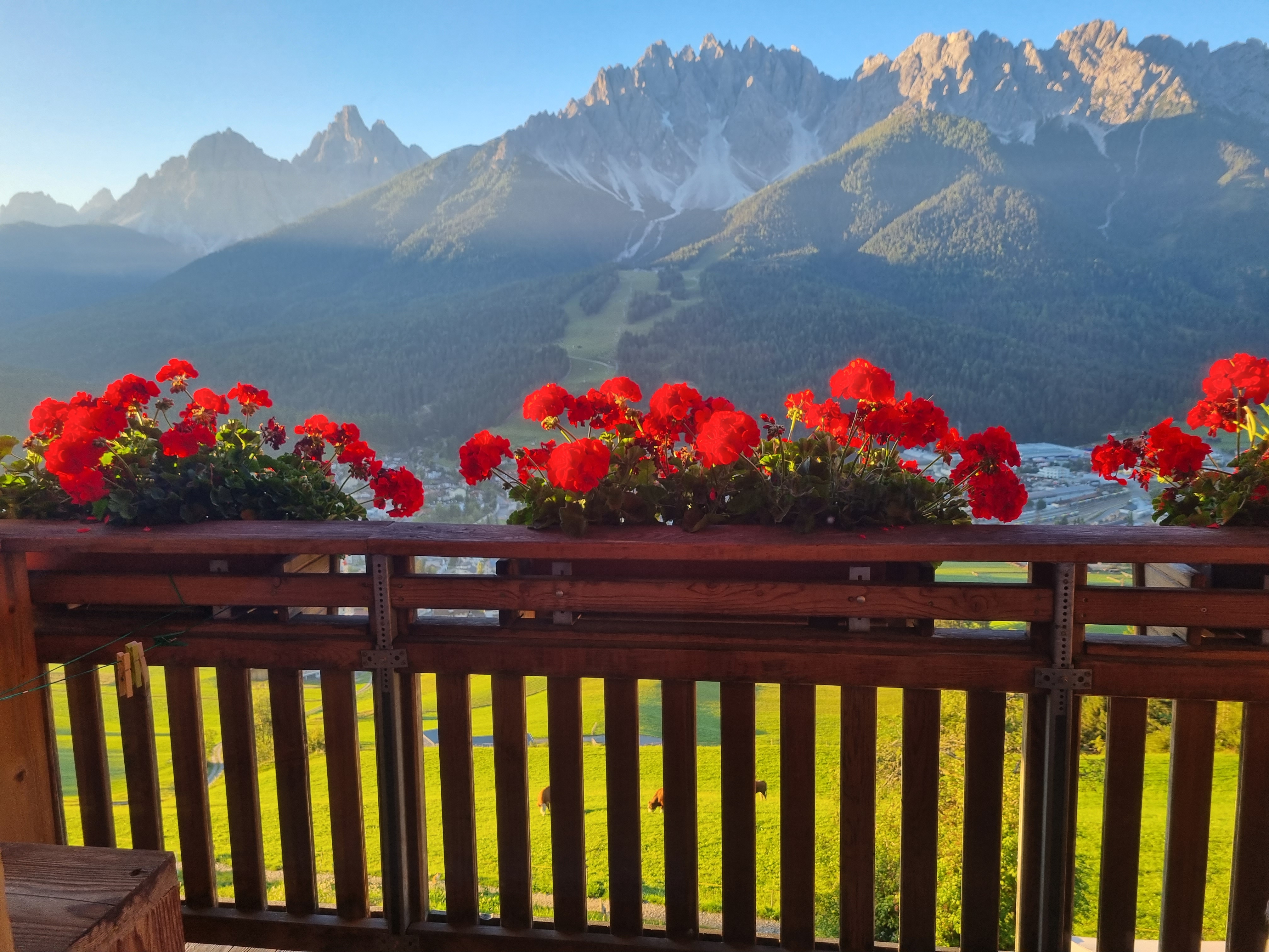 Urlaub auf dem Bauernhof - Rodeneck - Ausicht Balkon - Pircherhof