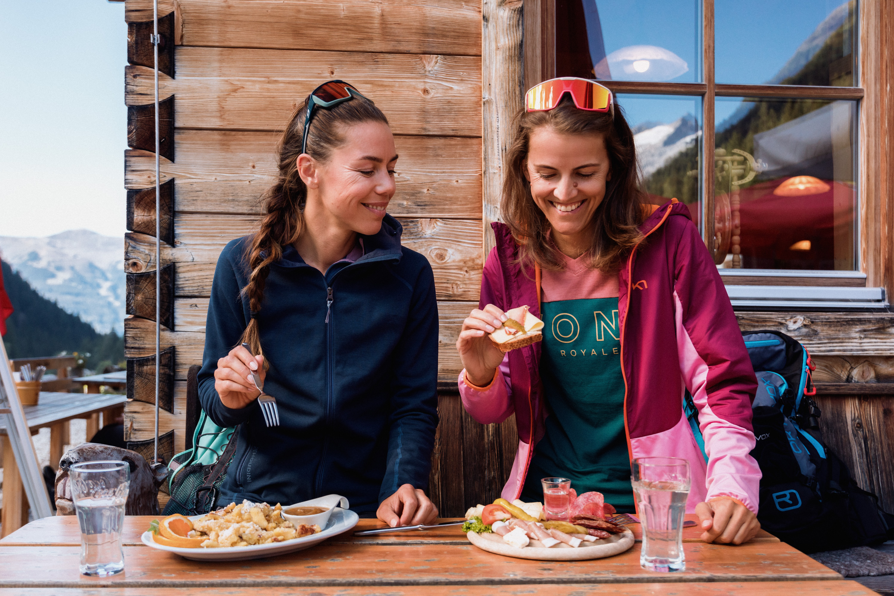 Ferien Bauernhof: Terrasse - Enzianhütte