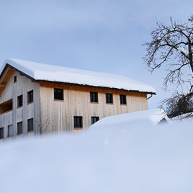 Ferien Bauernhof: Ausblickhof außen Ansicht Winter - Ausblickhof