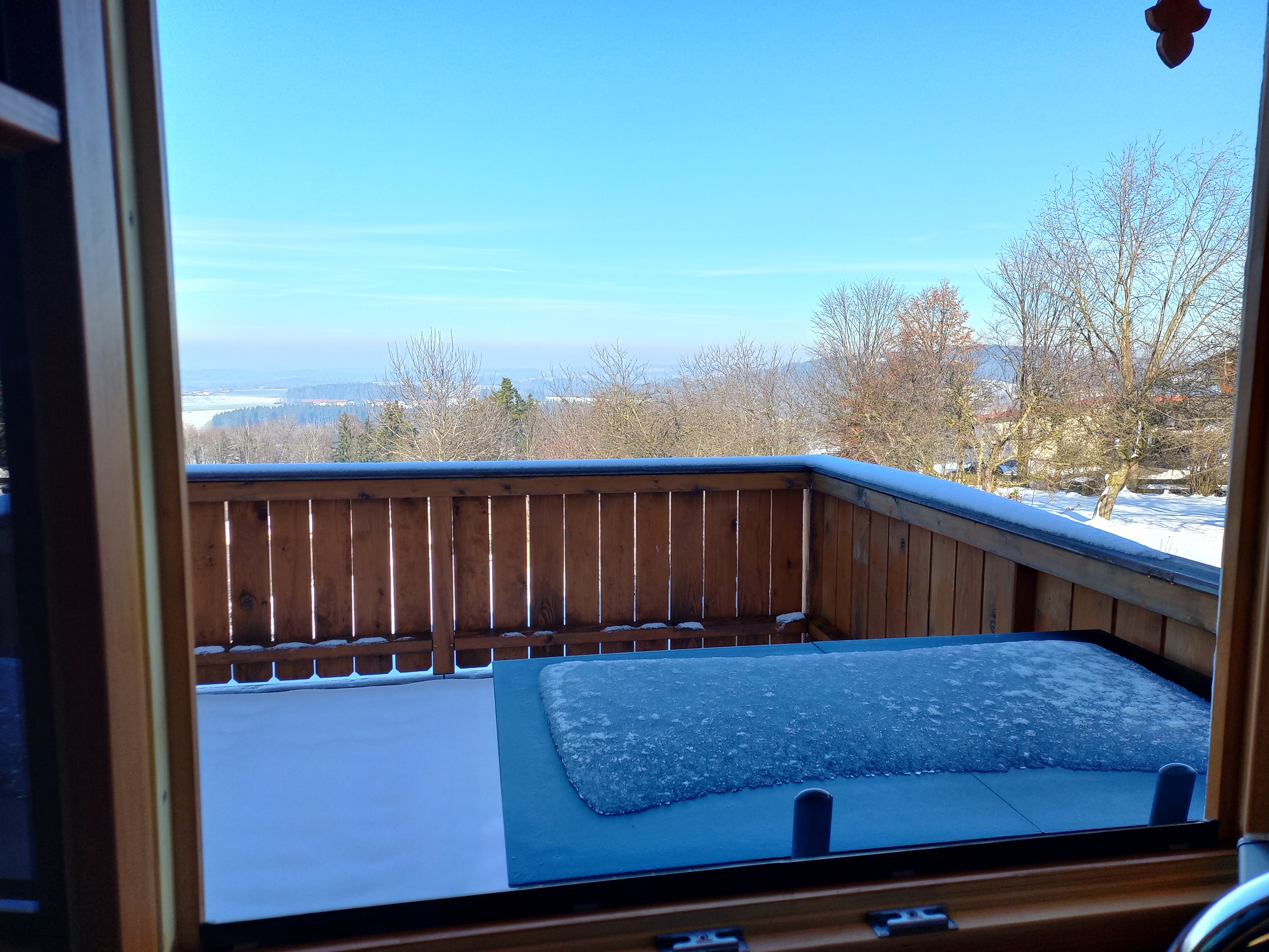Ferien Bauernhof: Ausblick vom Hühnerstall - Schnellnhof