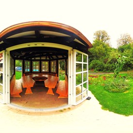 Ferien Bauernhof: Garten Ferienhof Hohe
360° Aufnahmen - virtueller Rundgang - Ferienhof Hohe