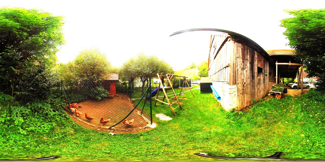 Ferien Bauernhof: Garten Ferienhof Hohe
360° Aufnahmen - virtueller Rundgang - Ferienhof Hohe